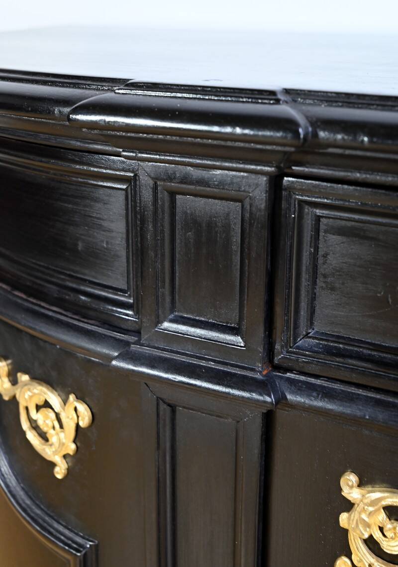 Sideboard of Blackened Oak Paneling, Regency style – Late 19th century
