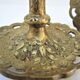 Pair of candle holders gilded bronze patinated vegetal decoration early twentieth century