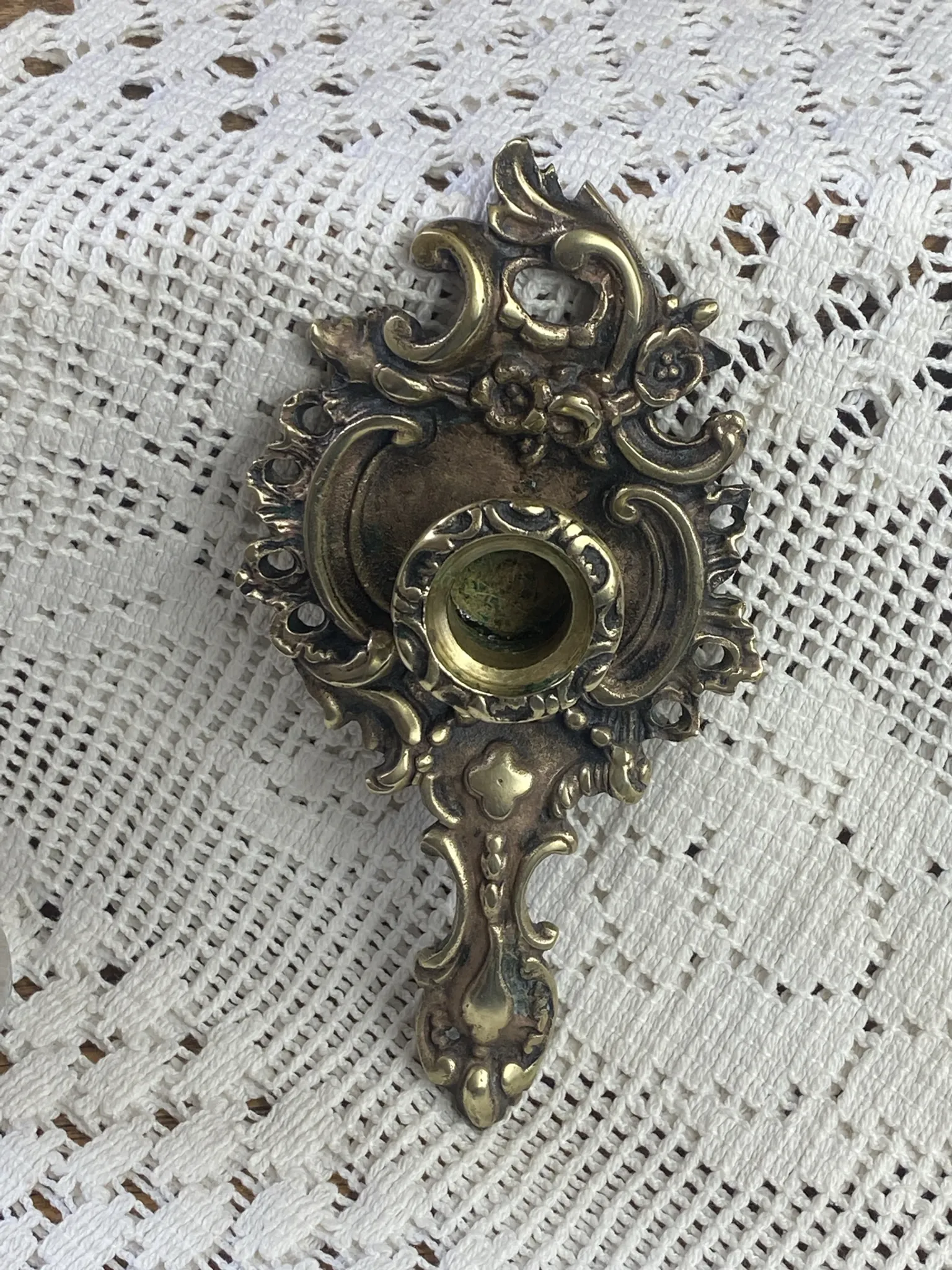 Cave rat bronze candlestick