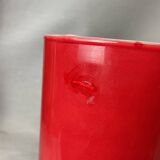 Paire de lampes de table en verre rouge et vert