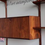Modular rosewood wall bookcase by Thygesen and Sorensen for Hg Furniture, 1960