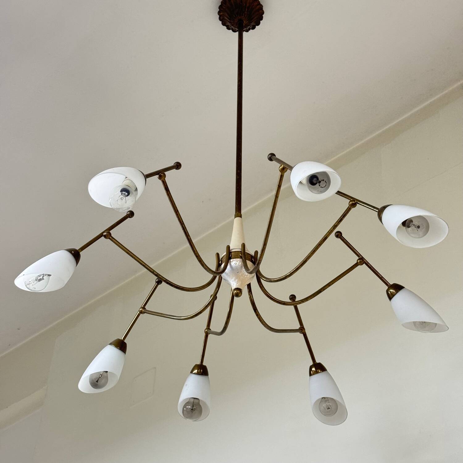 Stilnovo Style Vintage Chandelier from the 60s