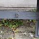Old workshop wall shelf