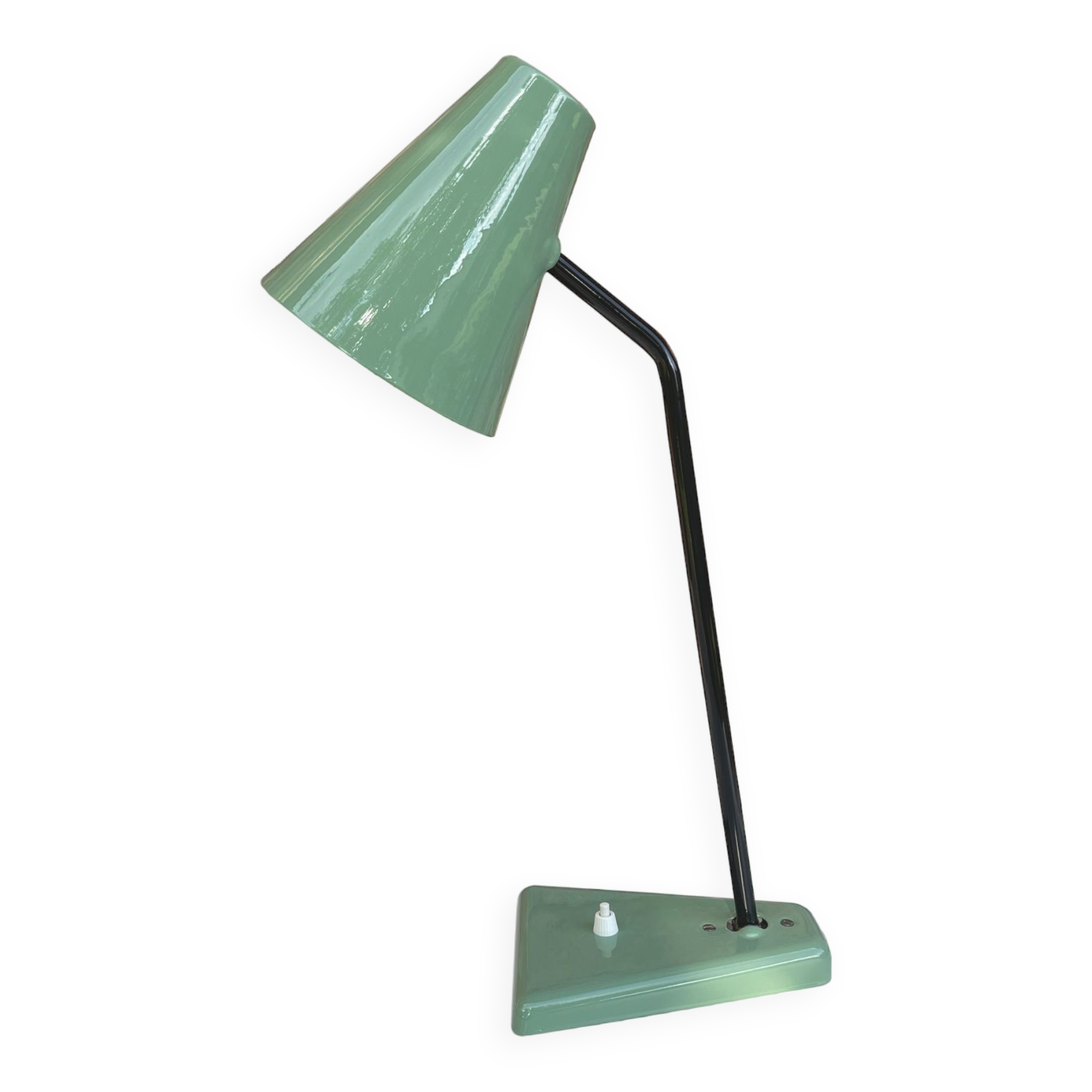 Green table lamp, 70's
