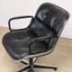Charles Pollock leather office chair, Knoll edition, 1970