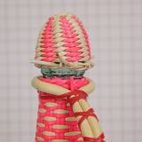 Scoubidou pink and blue bottle