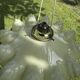 Vintage pleated glass lace lampshade ceiling light