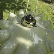 Vintage pleated glass lace lampshade ceiling light
