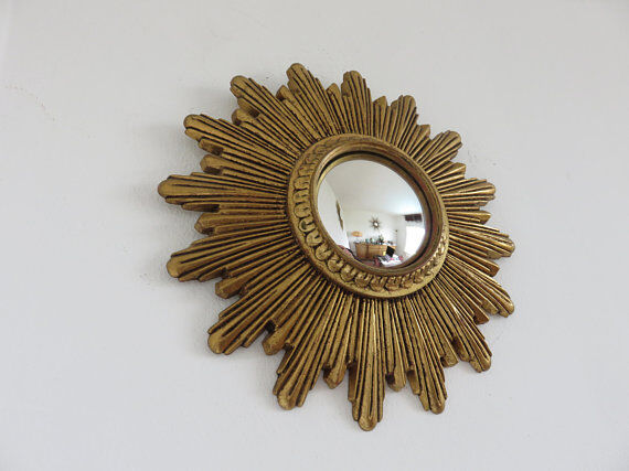 Sun mirror 60s 70s 25x25cm