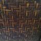 Put documents in two-tone braided bamboo 3 compartments vintage 1970