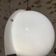 Vintage teak and plexiglass seventies pendant lamp