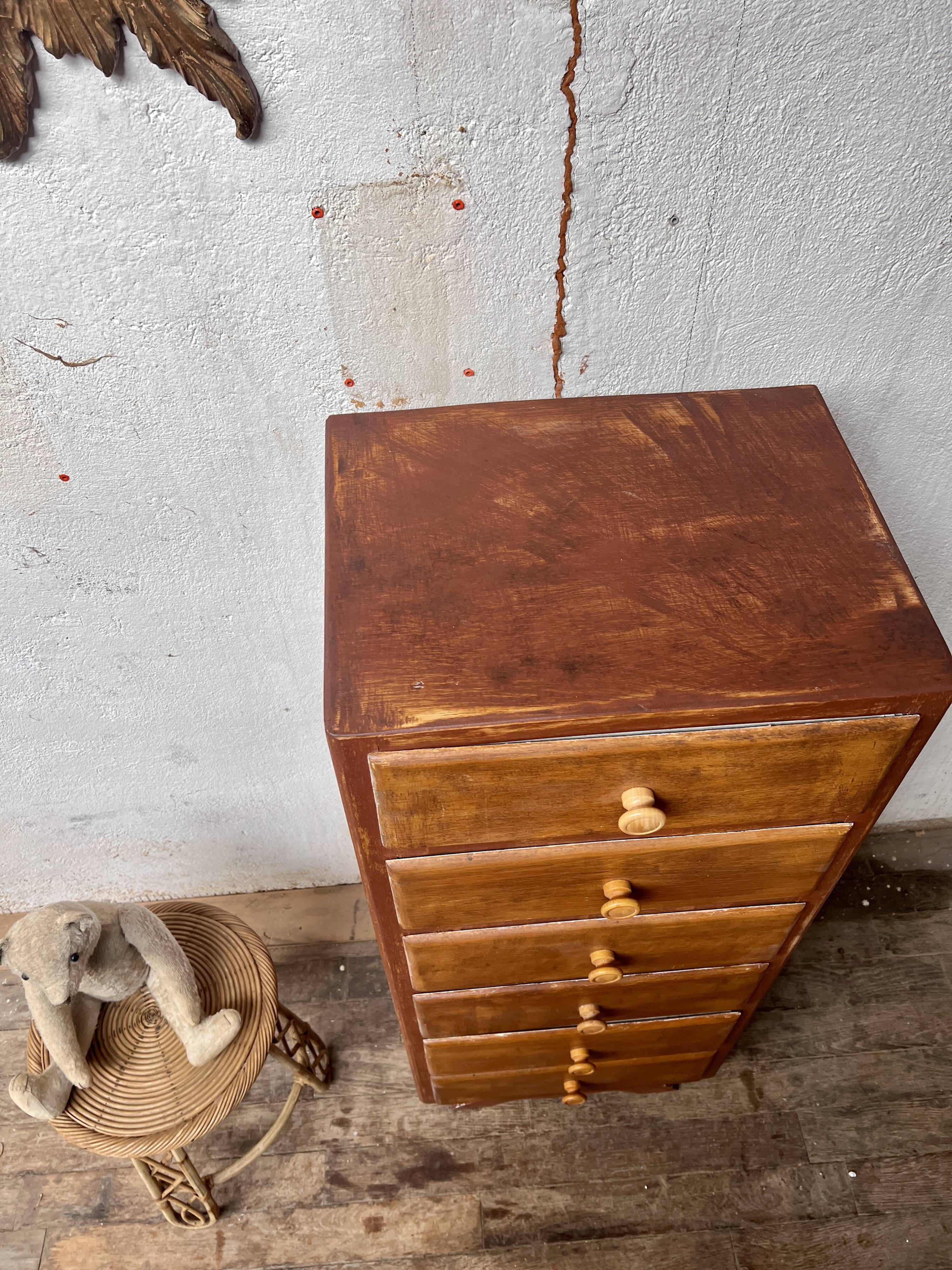 Commode semainier chiffonnier vintage 1950