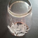 Large engraved crystal vase