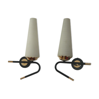 Pair of vintage arlus appliques 1950s