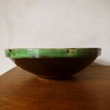 Green ceramic salad bowl