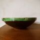 Green ceramic salad bowl