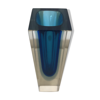 Blue Sommerso Murano vase
