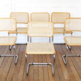 6 Cesca B32 Breuer Chairs Made in Italy - Canework of the seats redone