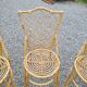 7 vintage rattan chairs