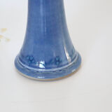 Blue ceramic candle holder, vintage