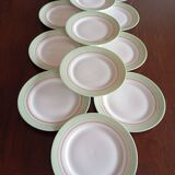 12 assiettes à dessert Descotte Reboisson & Barranger (D.R.B.) Limoges