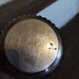 50s sugar bowl in glass and silver metal