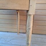 Raw wood bistro table
