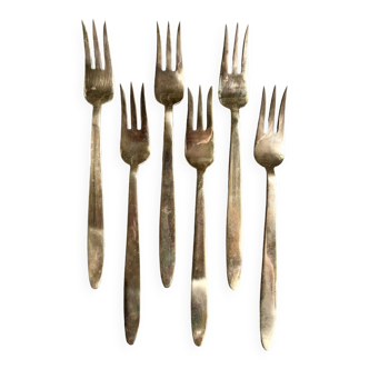 6 gilded bronze starter forks