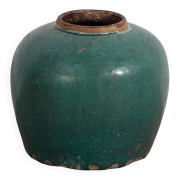 Vase ancien en céramique émaillée (vers 1820) #14