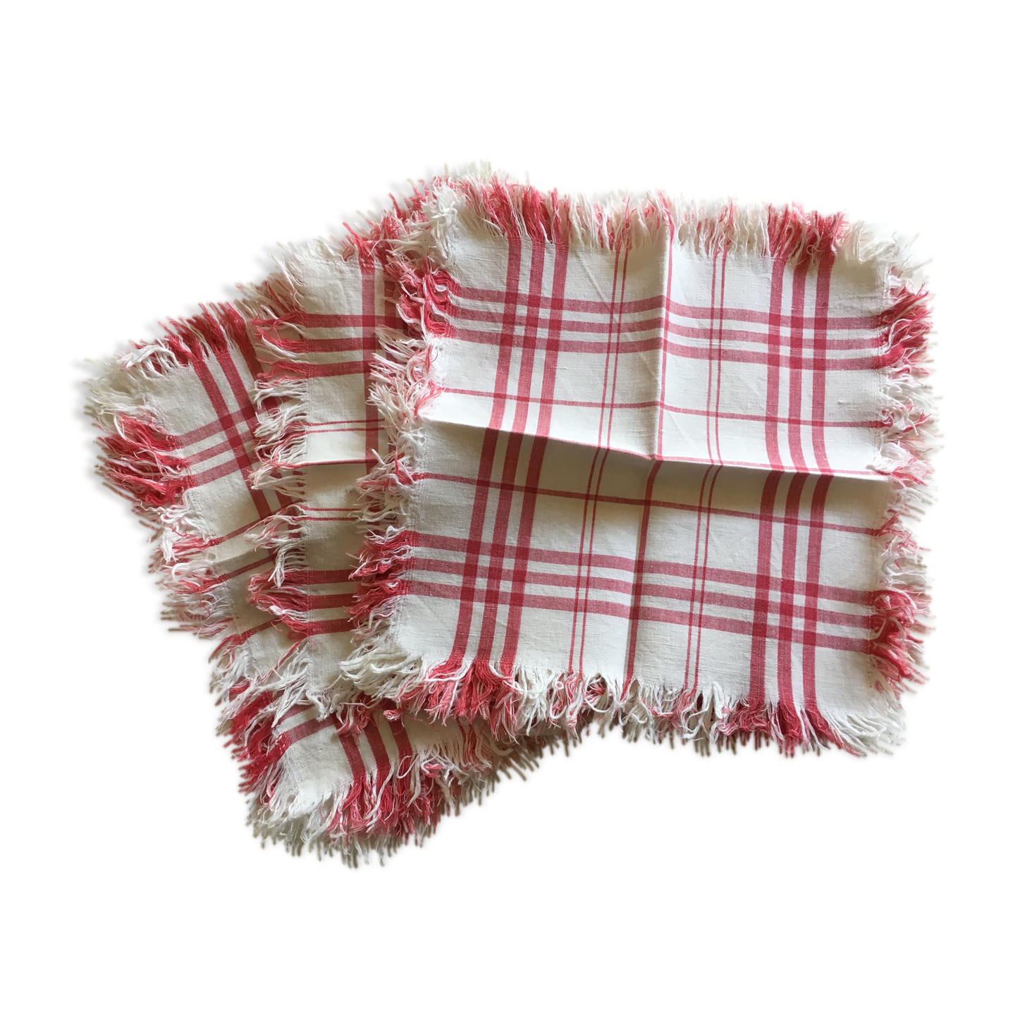 Series of 10 napkins frat striped dishcloths 50