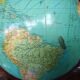 Ancien Globe Terrestre Verre  Lumineux Mappemonde Art Déco Colomb W. Jaden