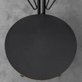 Set of 4 folding chairs in metal and wood, 1970s vintage