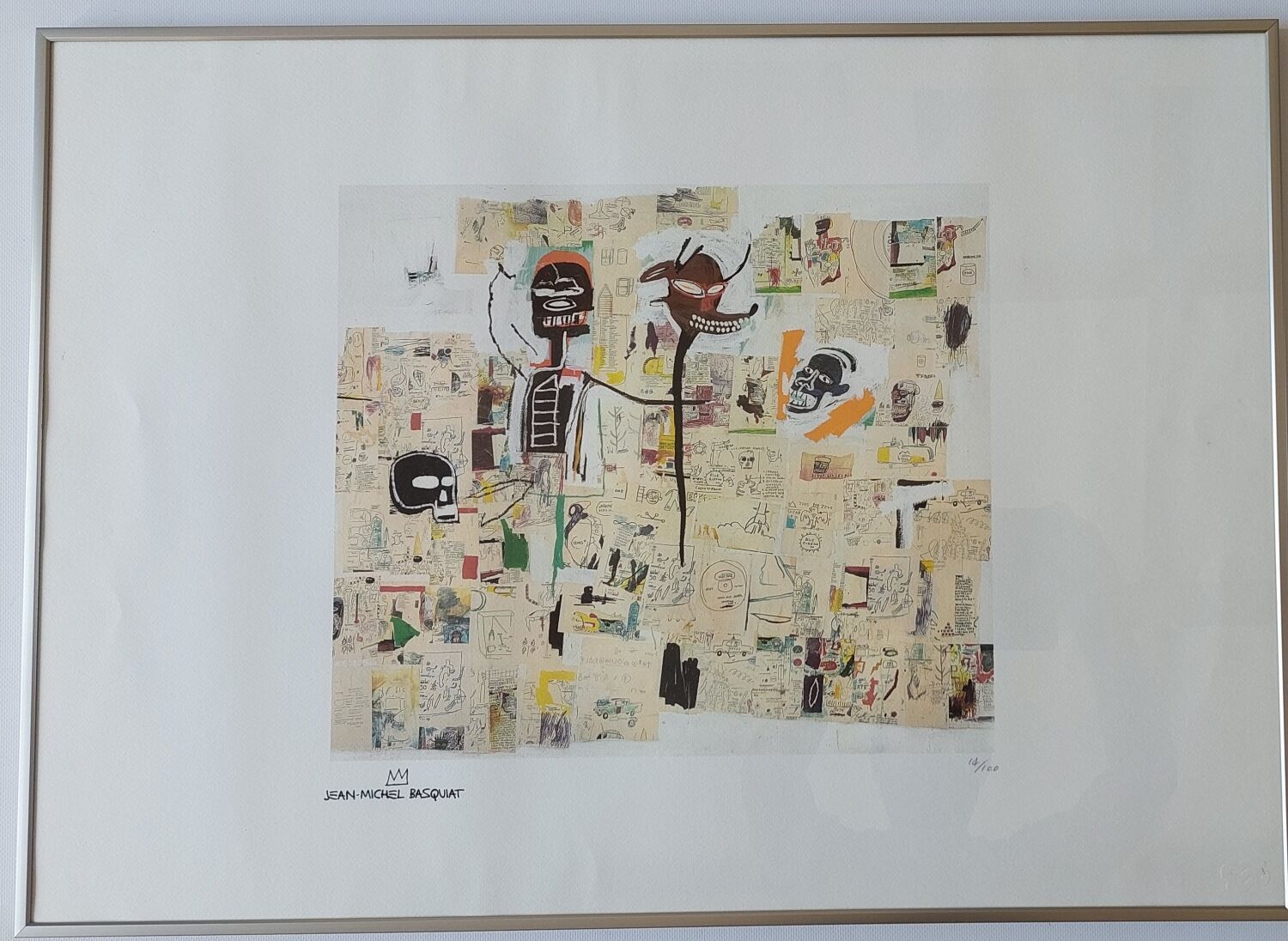 Vintage Jean Michel Basquiat lithograph