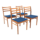 Set de 4 chaises scandinave en teck, Valdemarksvik, Suède, 1960