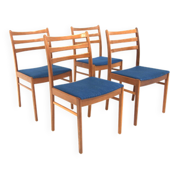 Set of 4 Scandinavian teak chairs, Valdemarksvik, Sweden, 1960.
