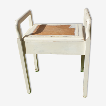 Vintage piano stool with storage