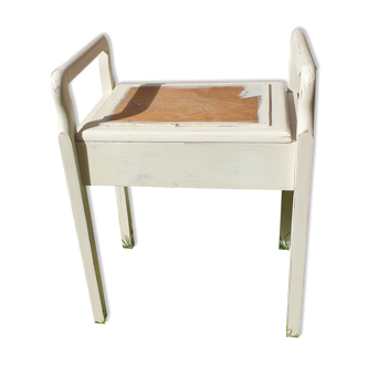 Vintage piano stool with storage
