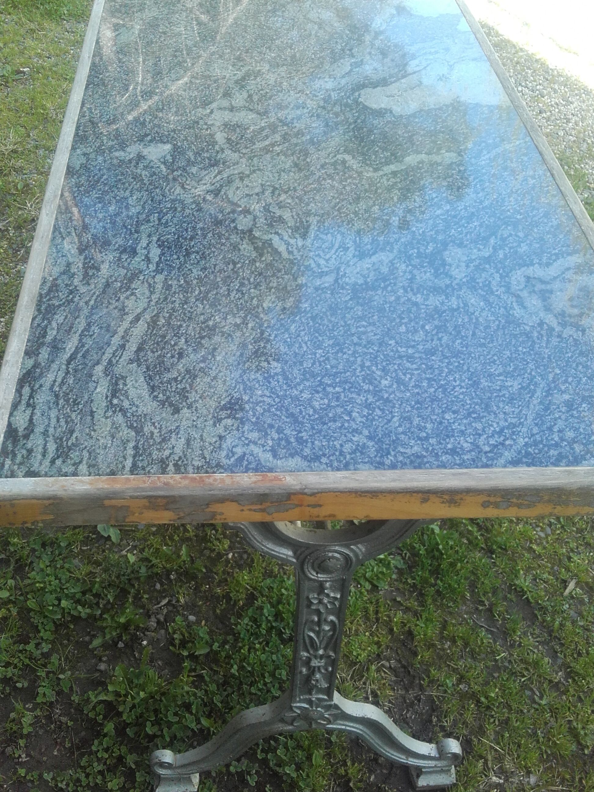 Marble bistro table.