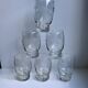 Lot de 6 verres à eau en cristal gravé années 50