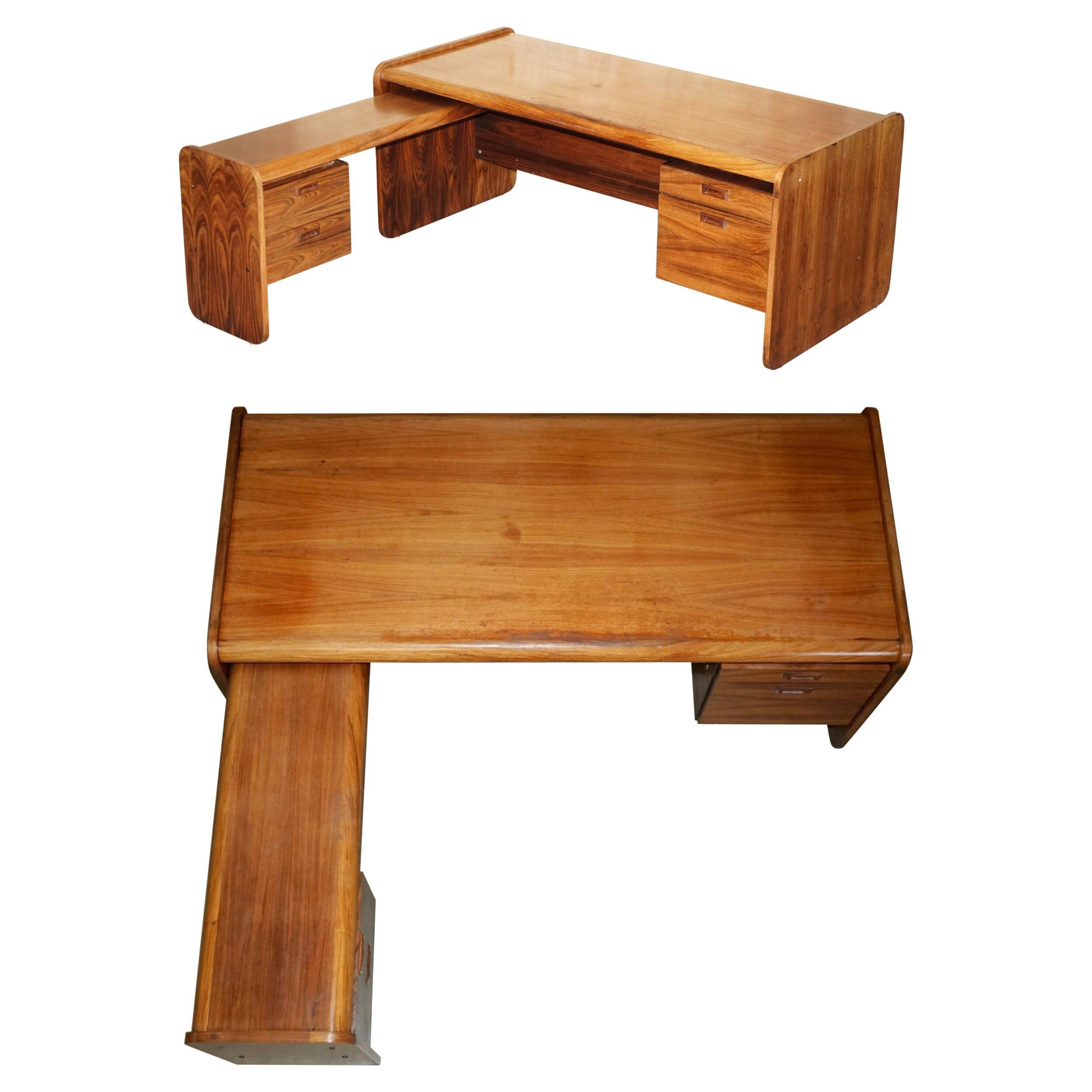 Left corner desk, Brazilian wood, mid-century Danish.