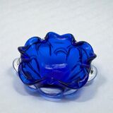 Large blue glass catchall - Murano Venice 1960