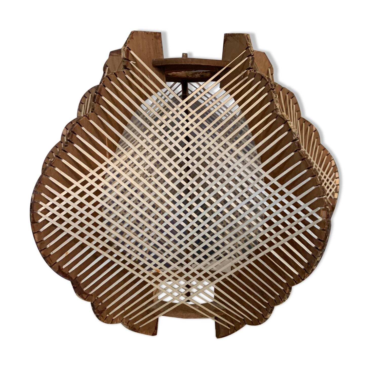 Suspension bois et fil scandinave vintage
