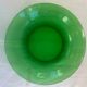 6 assiettes creuses vereco france numérotées en verre verte vintage 1970