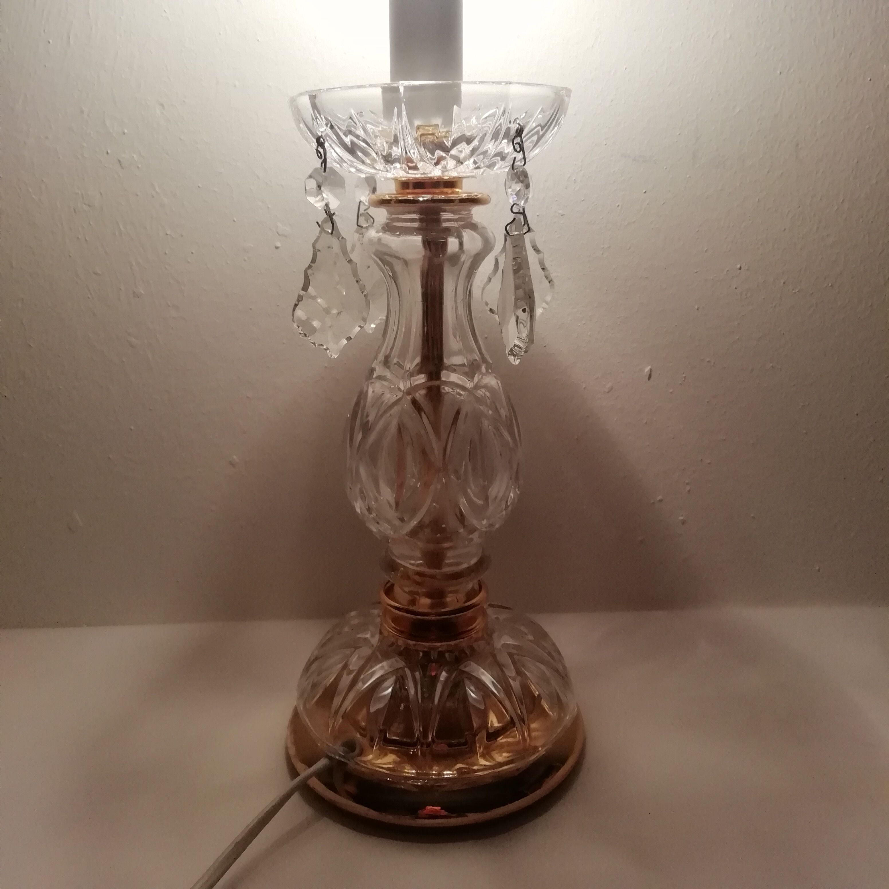 French glass lamp 1980