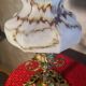 lampe bronze ciseler art nouveau abat jour opaline ancienne 44x23
