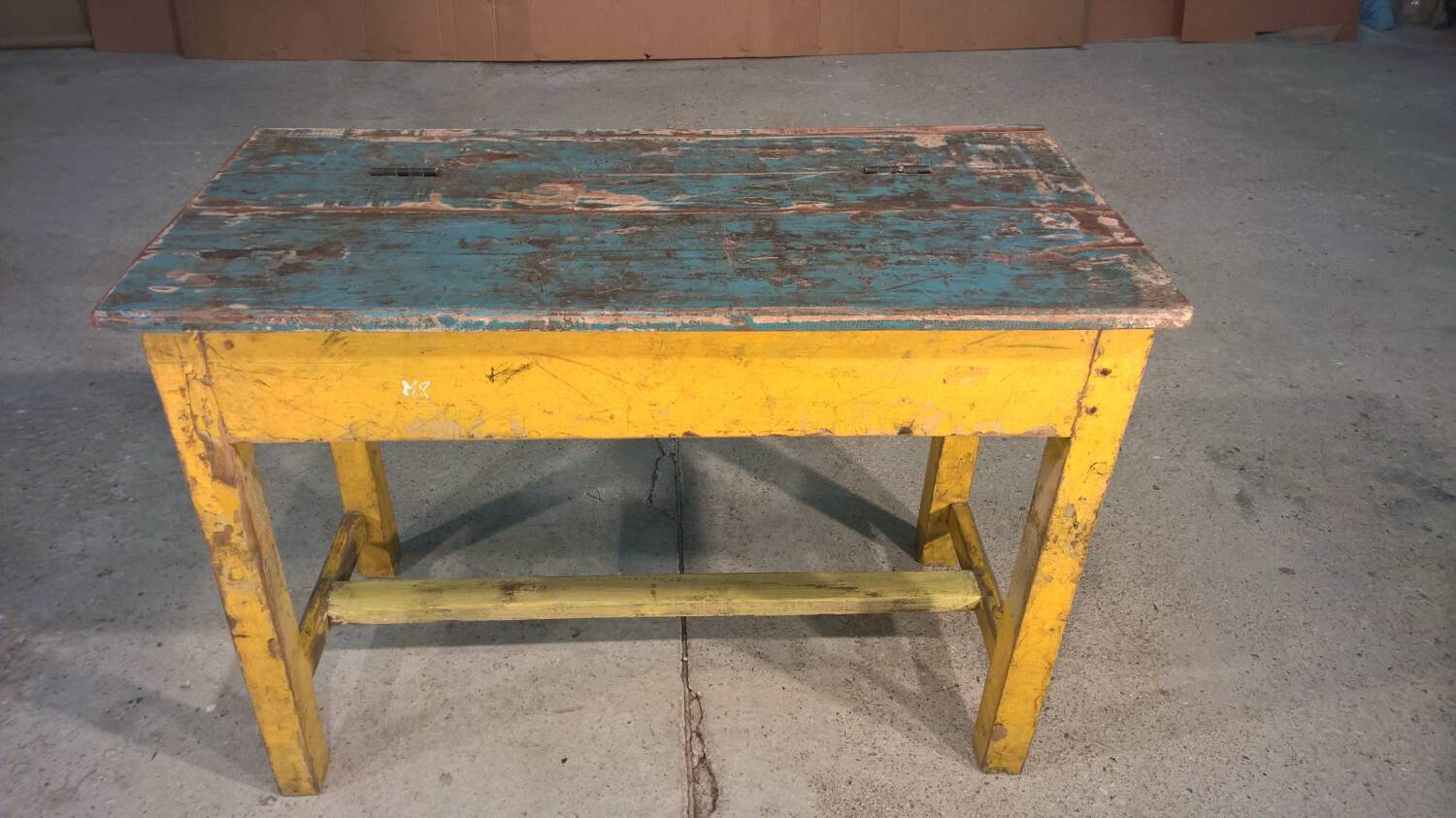 Old school desk made of Burmese teak.