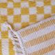 Tapis à rayure jaune et blanc - 206 x 101 cm