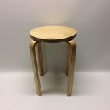 Lot of 2 light wood stools