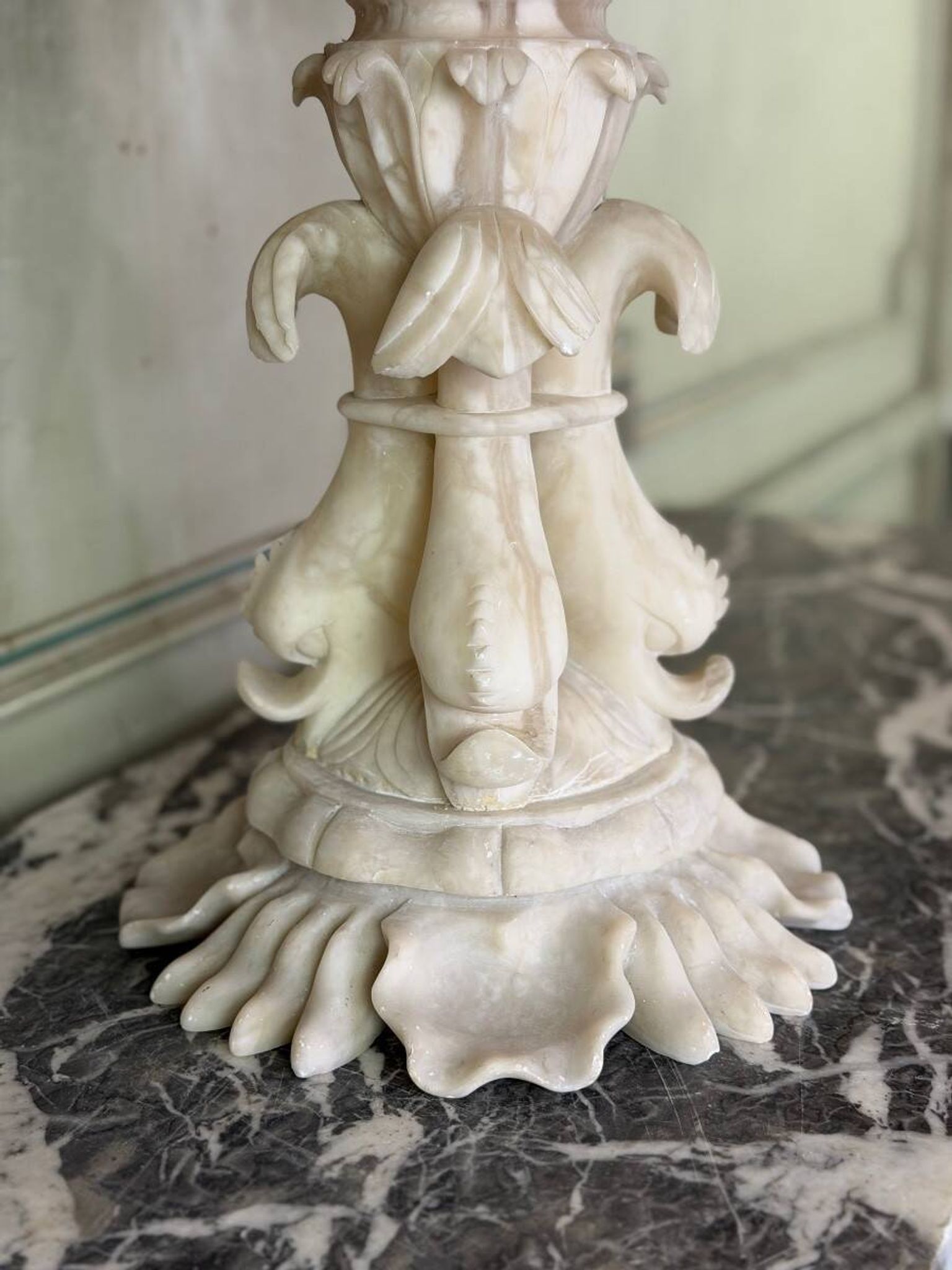 Grande coupe en albâtre Italie vers 1900