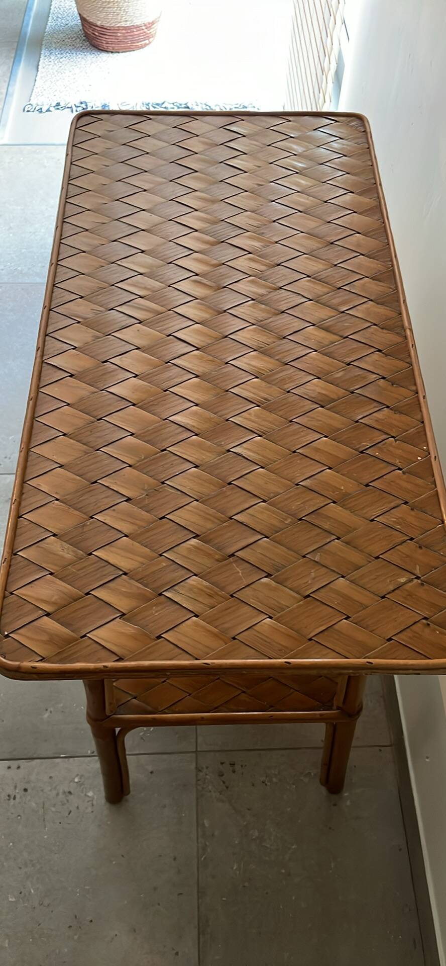 Bamboo serving trolley